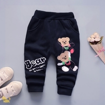 Suede Pants Baby Pants Plus Suede Baby Boy Add Boy 0-1-3-Year-Old Autumn Winter Warm Pants Slim Down to wear