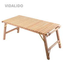 TNR outdoor solid wood egg roll table camping self driving tour car folding table