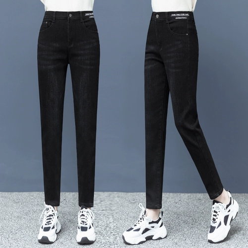 Модные штаны, демисезонные утепленные приталенные джинсы, 2020 года