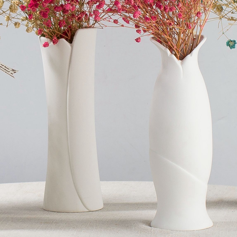 All over the sky star, dried flower vase is I and contracted white small convergent conical north European style bathroom ceramic vases, furnishing articles