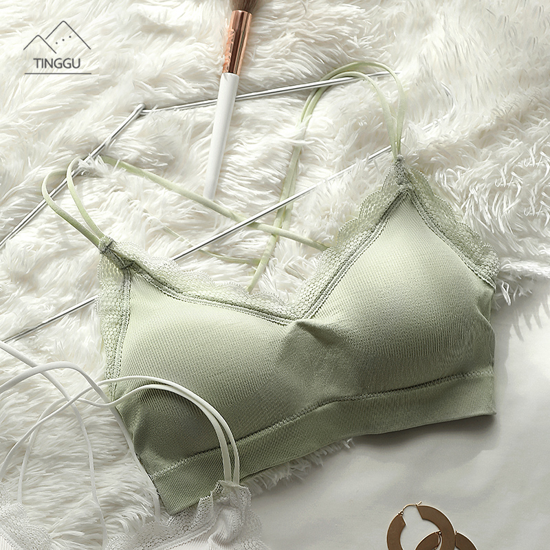 Sports Underwear Schoolgirl High School No Steel Ring Full Cups Bra Large Chest of small Breasted Girl Beauty Back Thin