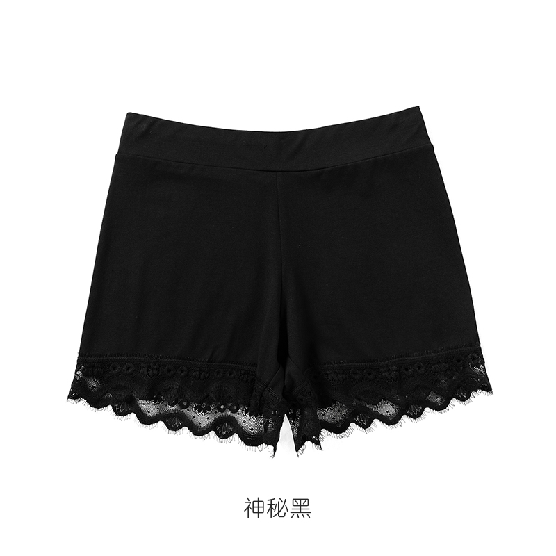 Summer Moredale chống đi bộ dọc quần an toàn sọc mất hiển thị mỏng ren bảo hiểm đáy quần short bông.