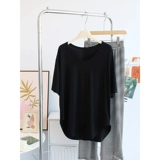 Мягкая летняя футболка с коротким рукавом для йоги, свободный крой