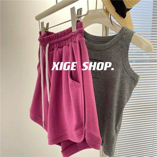 Очень большие брендовые шорты для отдыха, штаны, большой размер, в корейском стиле, свободный крой, высокая талия