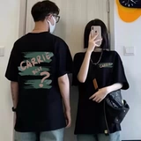 Очень большая хлопковая парная одежда для влюбленных, весенняя летняя ретро футболка, большой размер, оверсайз, короткий рукав