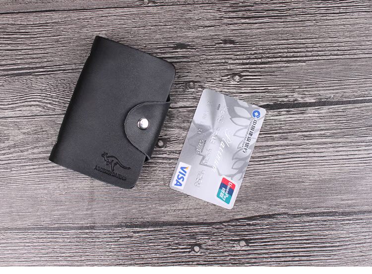 Kangaroo thẻ gói người đàn ông da của nam giới đa thẻ dung lượng lớn thẻ unisex gói thẻ ngân hàng da gói chủ thẻ ví da nam cao cấp