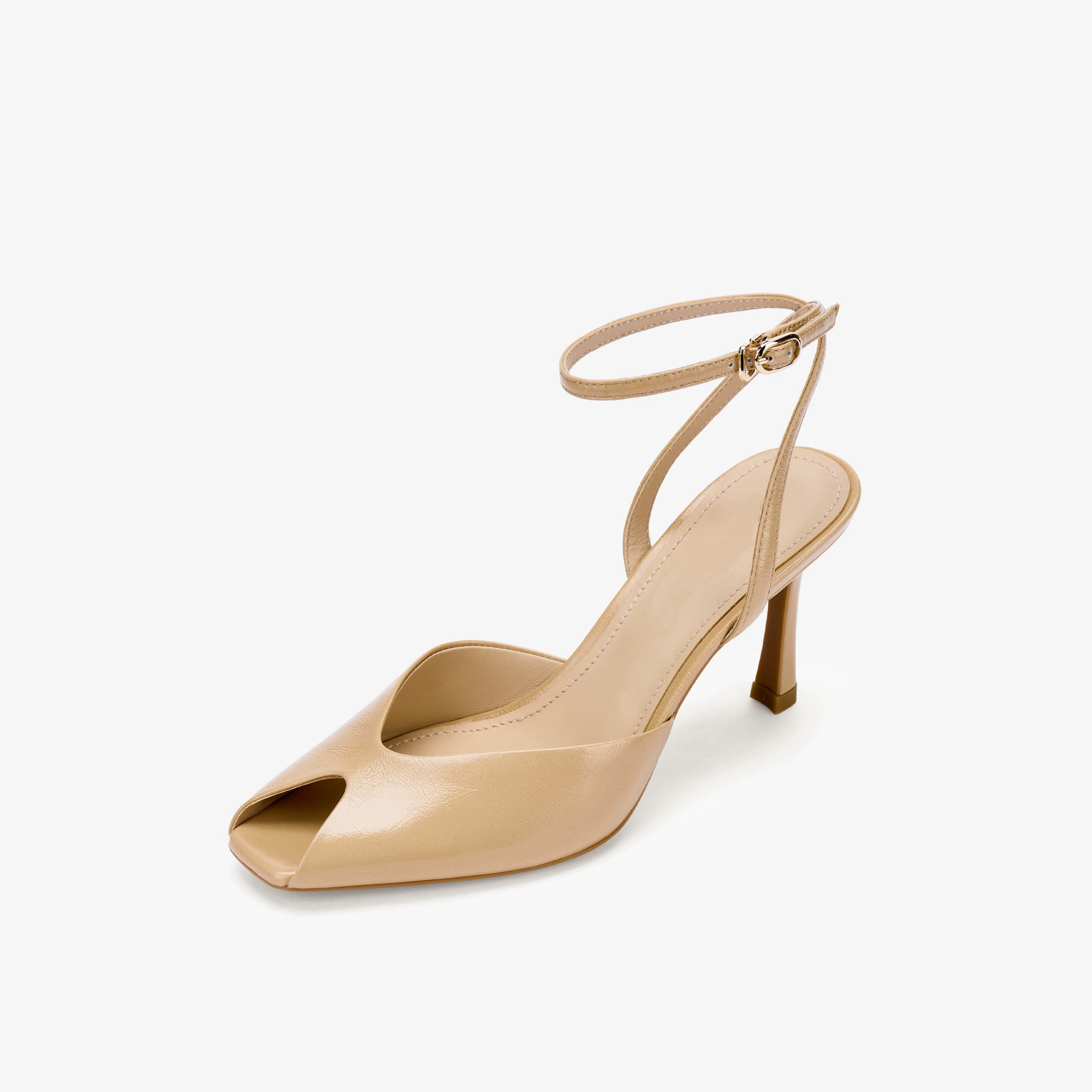 Gracie 2026年夏新作 オープントゥ スティレットヒール ブラック ハイヒール レディースサンダル（ショッピングモールで販売されているものと同じスタイル）