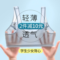 Girl Lingerie Hair Nursery School Pupils Junior High School Girl Bra Hood Summer Large Children Pure Cotton Inside Wearing Vests Thin