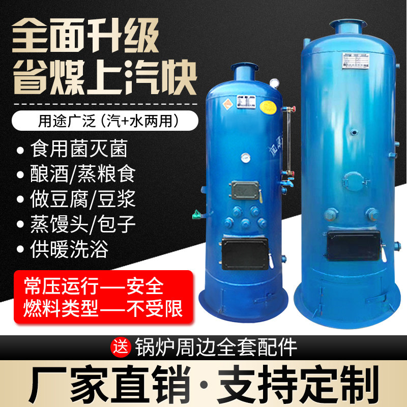 Coal-fired steam boiler Commercial small anti-boiling water Household burning wood to make tofu steamed steamed buns Wine edible fungus sterilization