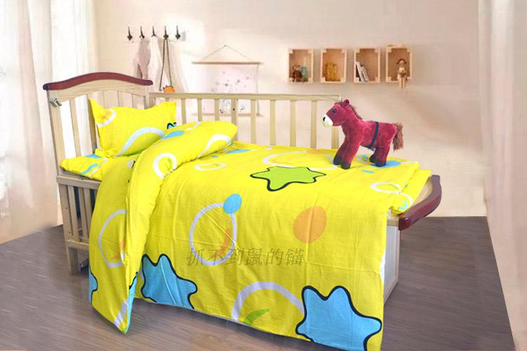 Giường trẻ em phim hoạt hình quilt cover mẫu giáo quilt ba mảnh cotton quilt bé nap sáu mảnh thiết lập với lõi gối