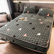 Bed hat single piece coral velvet cotton thickened Simmons mattress protective cover non-slip fixed bed cover all-inclusive dust cover