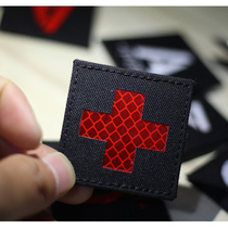 Medical soldier Medical chapter black 3m red reflective film 500d nylon fabric armband Velcro