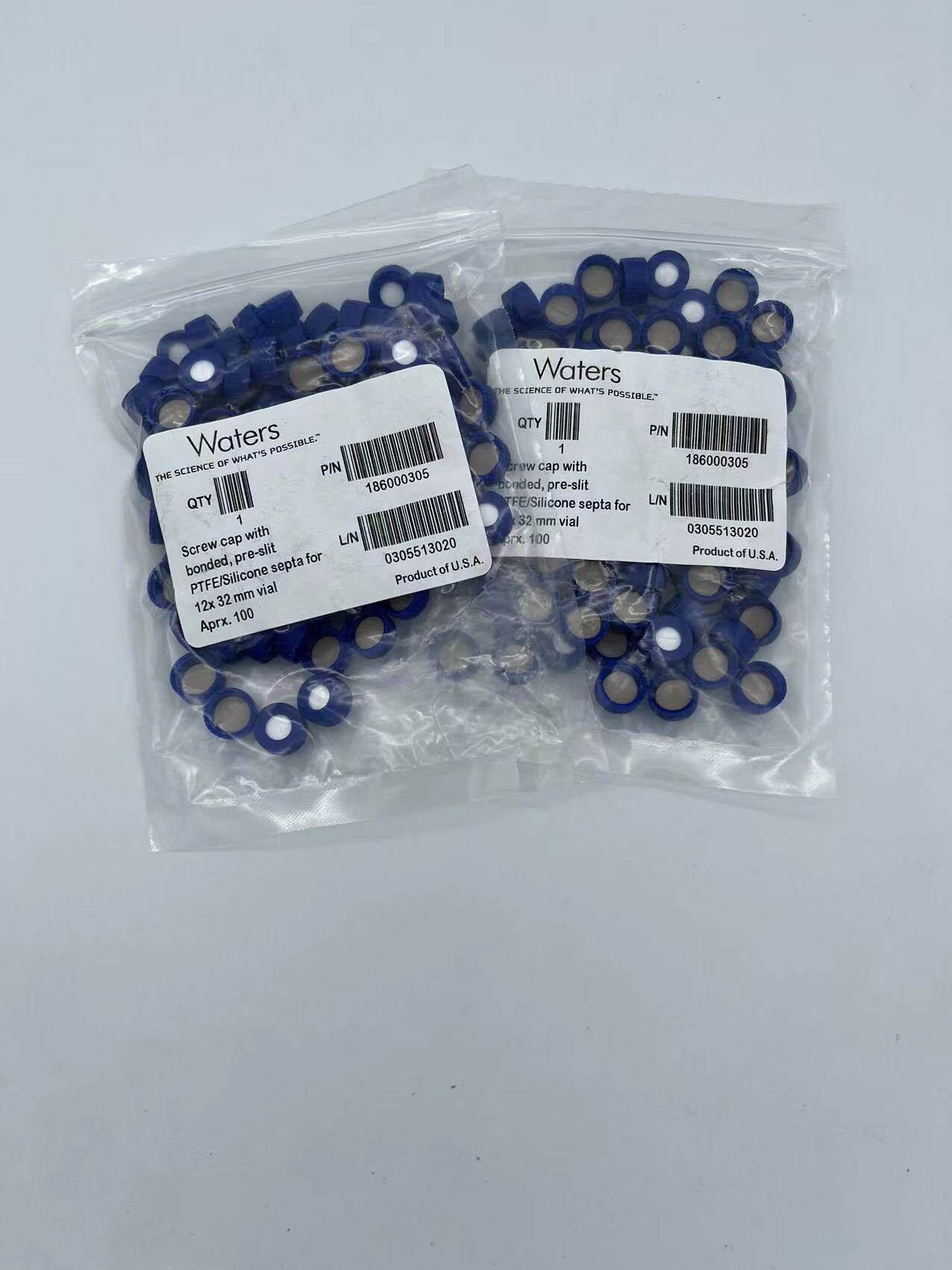 Waters沃特世液相预开口螺口进样瓶盖子样品瓶瓶盖186000305