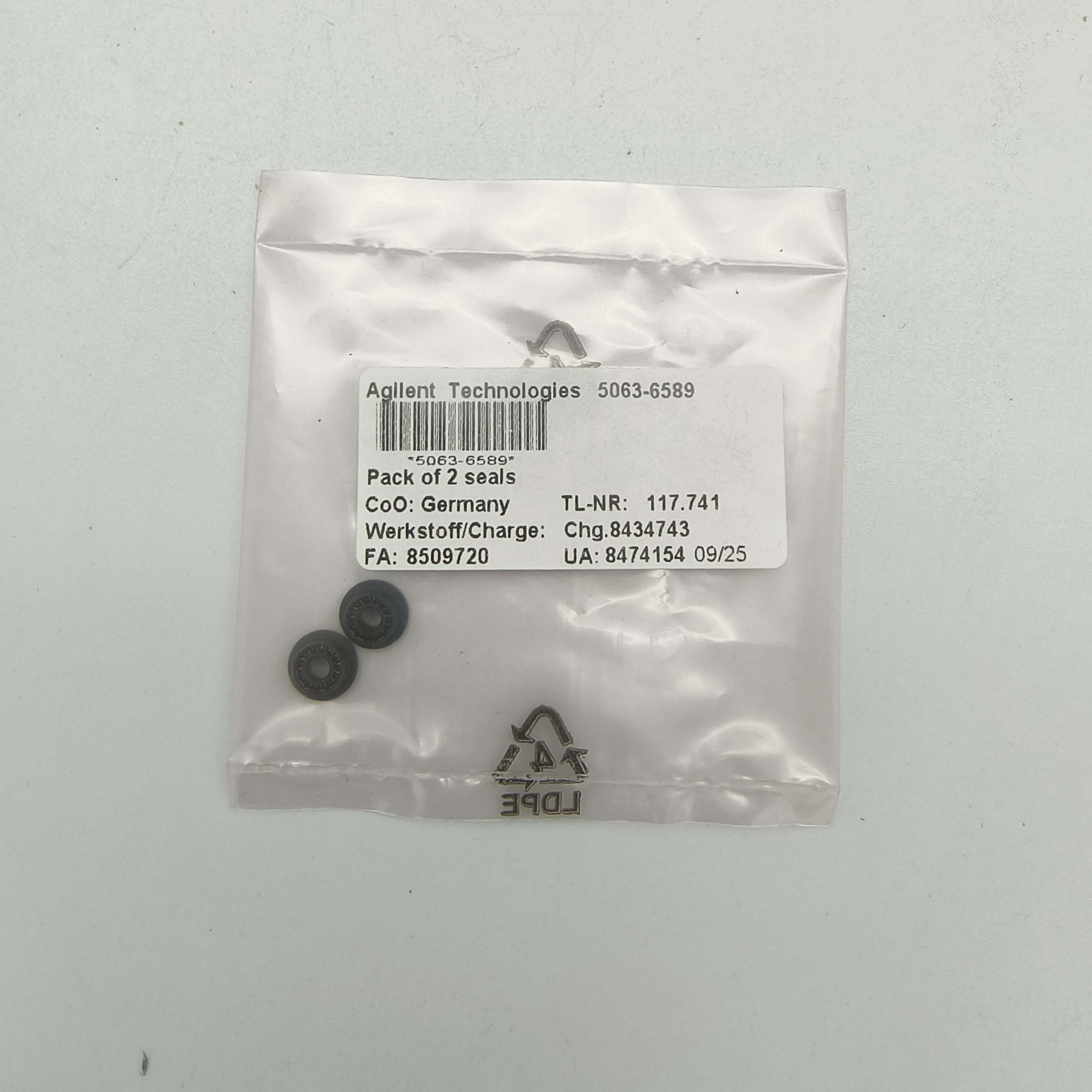 安捷伦液相塞杆泵密封圈1260/1100/1200 原装5063-6589