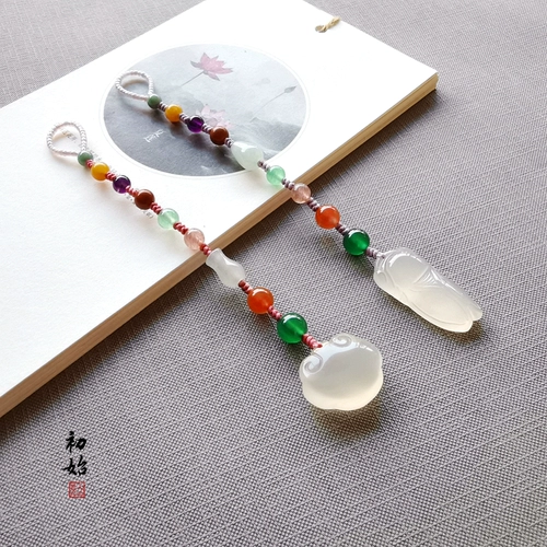 Оригинальный натуральный агатовый аксессуар ручной работы, подвеска, ханьфу, креативное ципао, китайский стиль, креативный подарок
