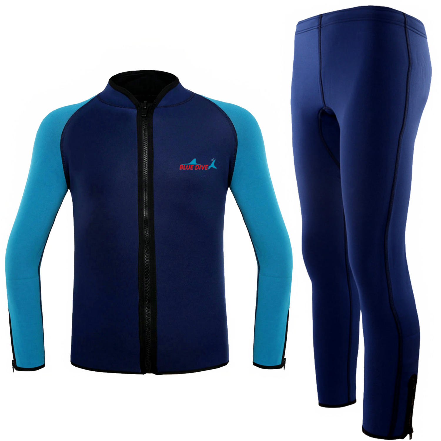 Diving suit men 2mm dry sunscreen suit surfer suit with lean hot spring split swimsuit long sleeve trousers