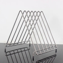 Coarse stainless steel chopping board drain rack 6-grid chopping board rack knife holder wire cutting board rack storage rack