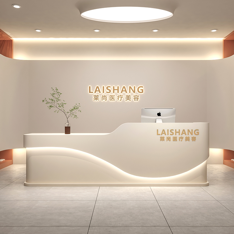 Beauty Salon Bar Counter, Hair Salon Paint-Sprayed Front Desk, Clothing Store, Dental Clinic, Dental and Aesthetic Reception Desk