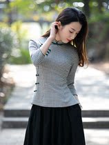 Yan Ya Tang dress female Chinese style age age wear girl cotton classic tea dress female Zen Literature and Art National style womens clothing