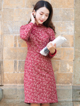 Junya French cheongsam winter thickened padded New Year Cheongsam Young improved fashion Republic of China style retro womens clothing