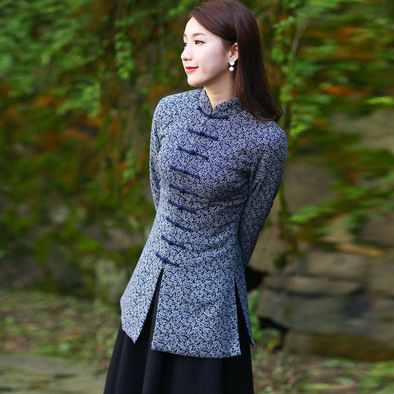 Junya Chinese-style Tang dress Women's cotton padded jacket Improved Chinese wind cotton clothes cotton clothing clip cotton disc buckle Retro time Girl clothing Winter