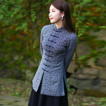 Tang clothing womens winter clothing thickened Chinese style Cheongsam small quilted jacket womens plate buckle improved Hanfu cotton coat Chinese womens clothing