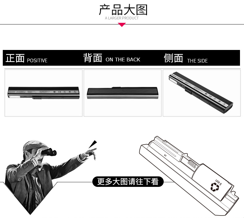 Màu xanh lá cây ASUS x42J khổng lồ di động K52J A52 A32-K52 K42D A42J K42J X42J A52F K52JK phi gốc A40j máy tính xách tay - Phụ kiện máy tính xách tay dán mặt lưng laptop