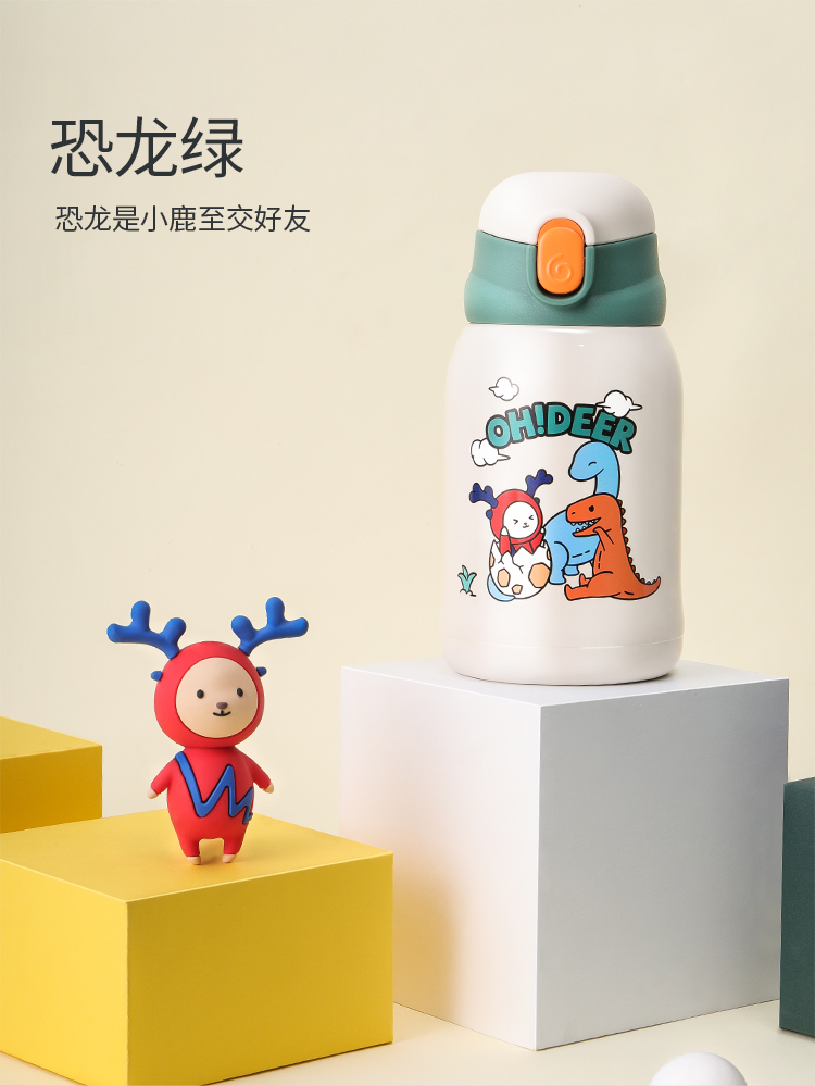 face 儿童 316不锈钢保温杯 480ml 一杯双盖 图16