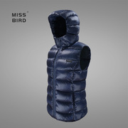 phù hợp với xuống ngựa nhẹ Miss BIRD phụ nữ xuống áo khoác xuống vest mặc một chiếc áo giáp xuống đội mũ trùm đầu ngắn