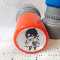  Anime two-dimensional peripheral cute photosensitive hand account seal giant soldier chief Mikasa Allen open the cover can be clearly imprinted