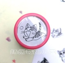  Sweet cheese cat Cute cat kitten cute round seal Teacher reward seal reward toddler