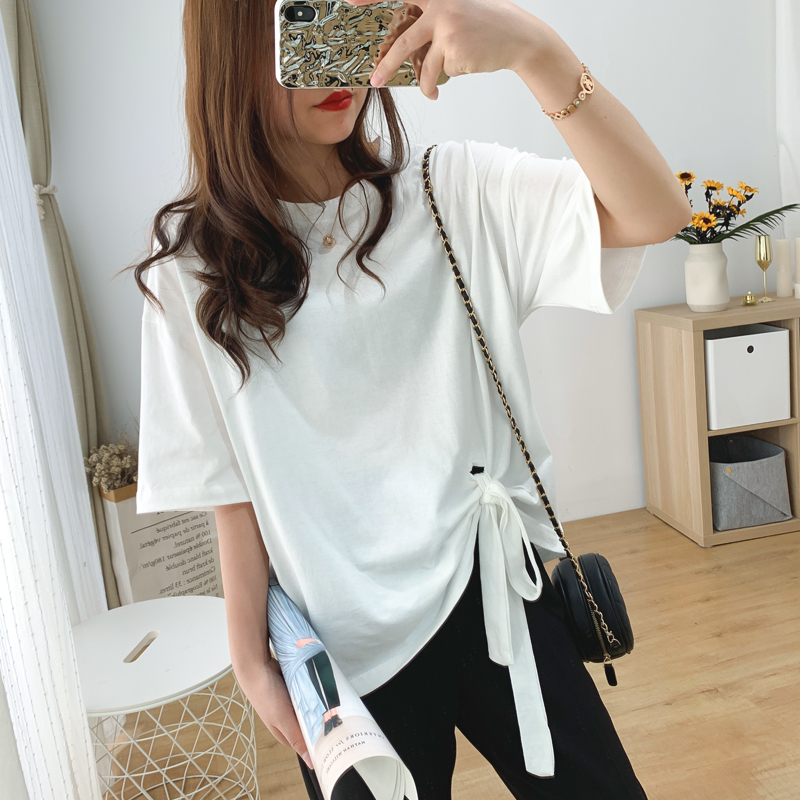 Large size short sleeve T-shirt women summer 2020 new fat sister loose casual half sleeve blouse cotton T-shirt trend