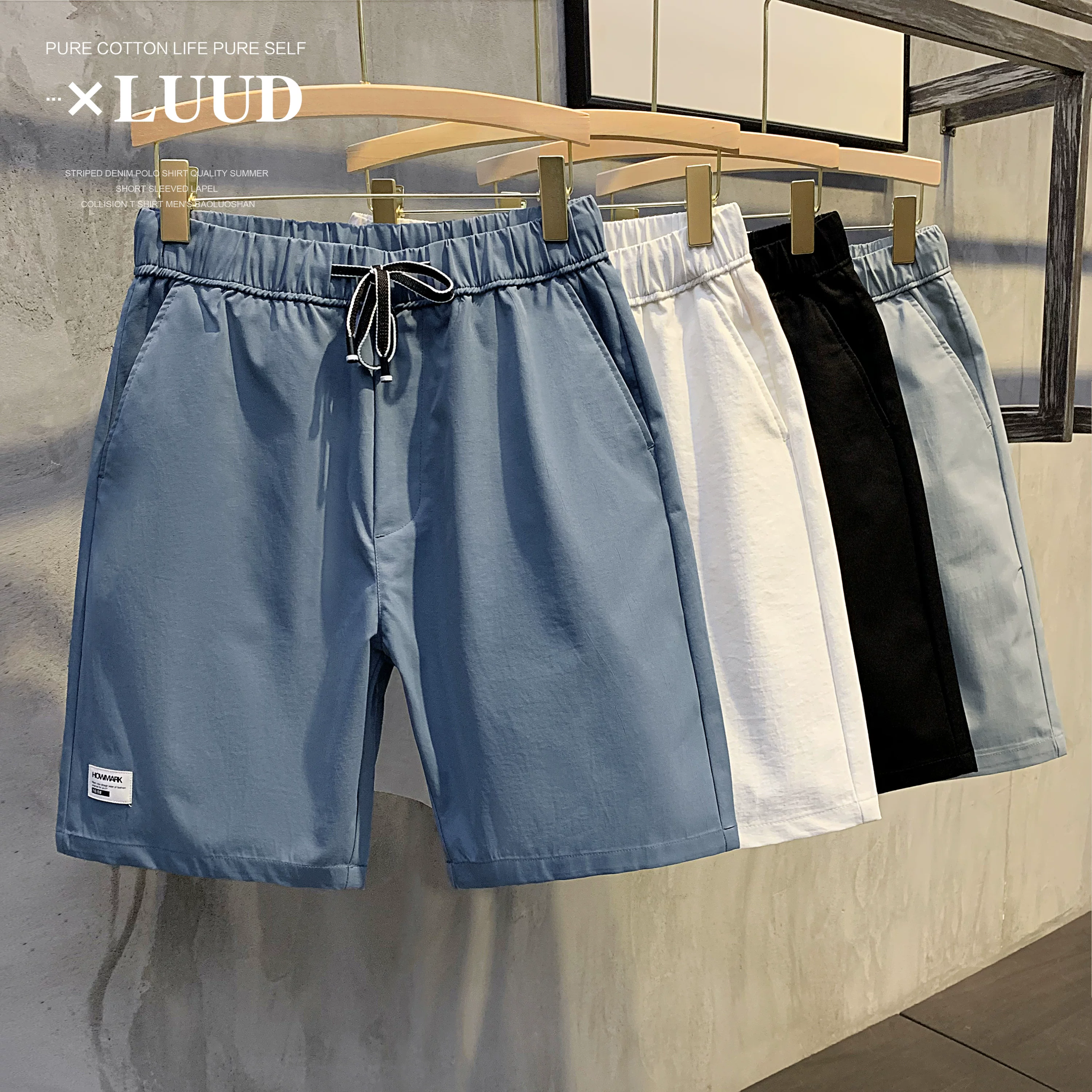Шорты LUUD, летние тонкие трендовые штаны, свободный прямой крой