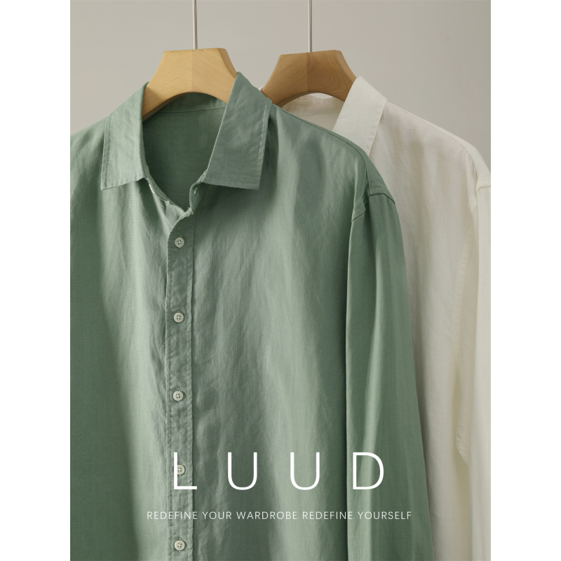 Luud Tencel Linen Refreshing and Breathable Men's Long-Sleeved Shirt, Elegant, Artistic, Retro, Lazy and Casual Shirt Luud Tencel Linen Refreshing and Breathable Men's Long-Sleeved Shirt, Elegant, Artistic, Retro, Lazy and Casual Shirt