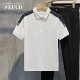 LUUD new product small drop shoulder hit color short-sleeved men's Korean version personality trend polo shirt men's casual summer tops