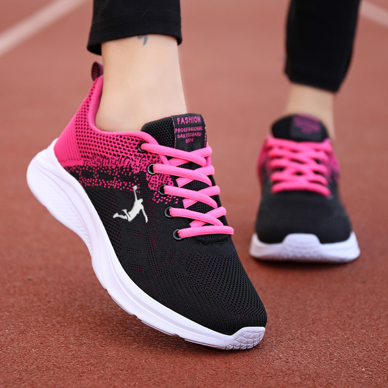 Brand Qiaozhou Women's Shoes 2026 New Non-Slip Soft Sole Sports Shoes Summer Mesh Breathable Casual Running Shoes for Women
