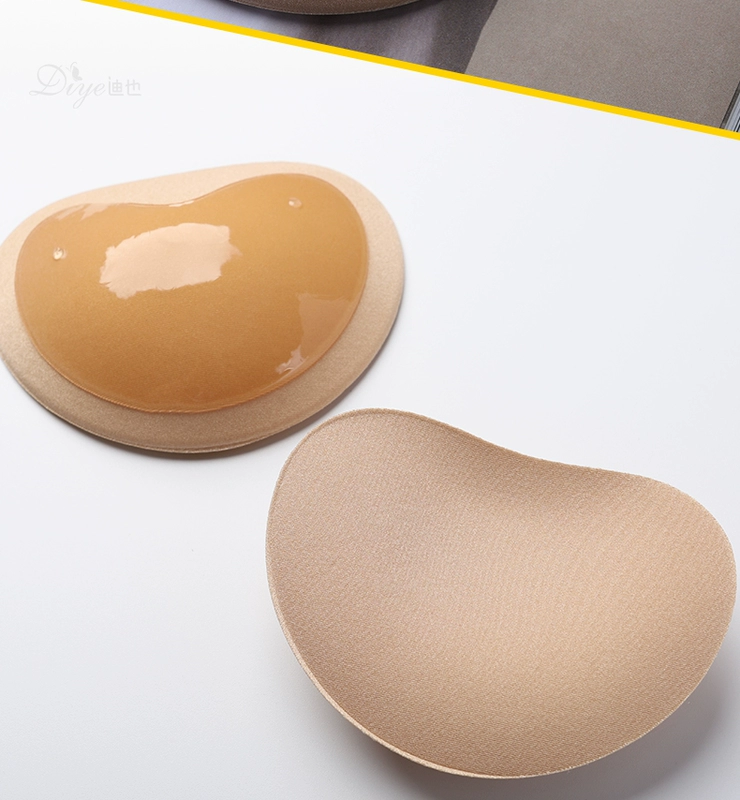 Áo tắm vô hình đặc biệt pad ngực chèn silicon dày tập hợp đồ lót pad mat nữ latex bra pad