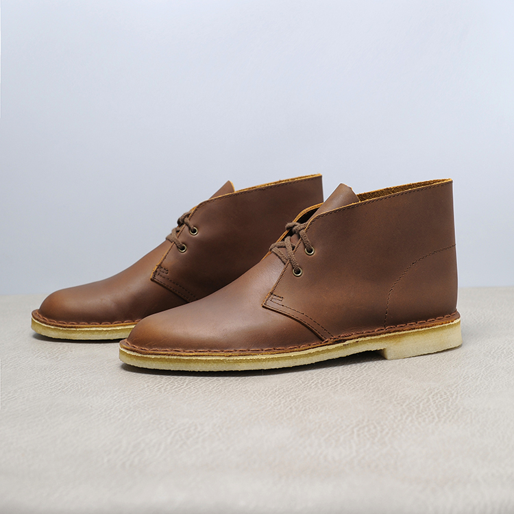 Men's Desert Boots Leather Boots High Cylinder Shoes Boots Head Layer Cow Leather Mad Mapleather Raw Gel Bottom 44 Yard