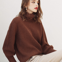 AI heavy luxury cashmere silhouette turtleneck sweater lazy excellent warm thin sweater sweater cashmere sweater