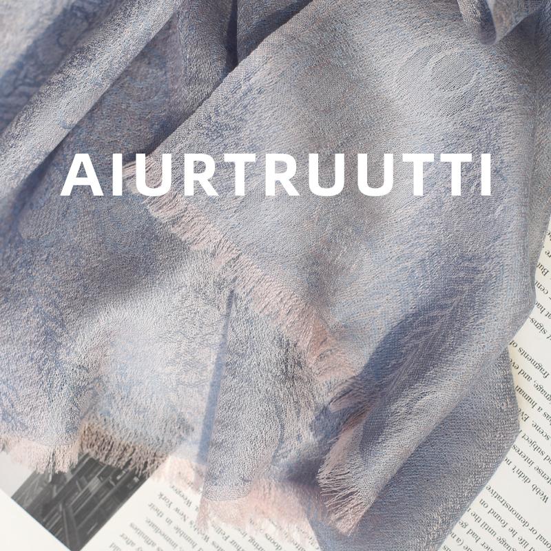 Aiurtruutti2026 Autumn/Winter Italian Old Money Style Jacquard Ring Velvet Pure Cashmere Outerwear Shawl Scarf