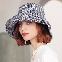 Aiu Japan Great Hedge Thousand Bird Fisherman Hat Cotton Tingen face Little uv sunscreen hat Child spring and summer sun hat