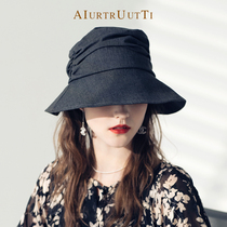 AI2022 Japan retro fisherman hat big eaves anti-UV sun hat sunscreen hat children spring summer basin hat