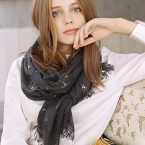 AI scarf Womens early autumn cotton and linen scarf shawl dual-use literary and artistic long versatile scarf Womens Korean version of the small scarf