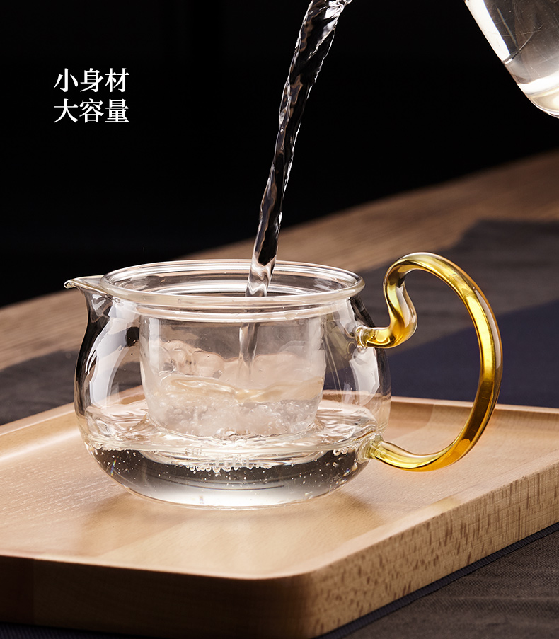 Bong bóng ấm trà thủy tinh dày chịu nhiệt độ cao trà đen kung fu bộ trà ấm trà tách bộ lọc nhà sản xuất trà - Trà sứ bình lọc trà