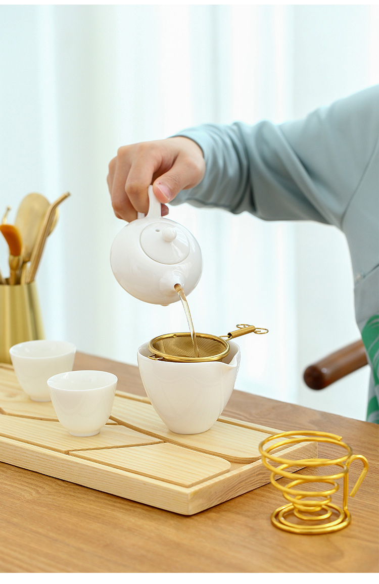Ceramic story stainless steel tea) tea tea insulation filter net is Japanese tea strainer kung fu tea accessories