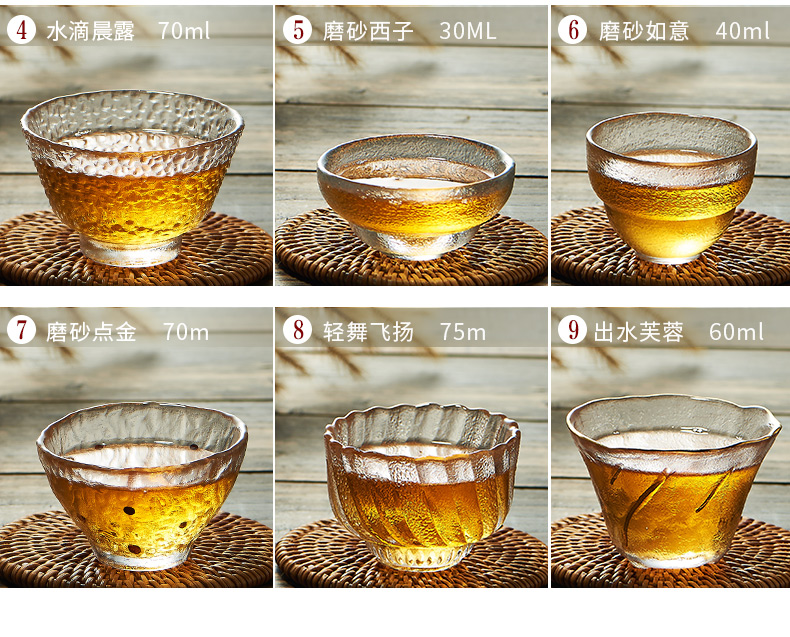 The Story of pottery and porcelain teacup personal special masters cup single small glass cup kung fu tea set Japanese sample tea cup glass cup