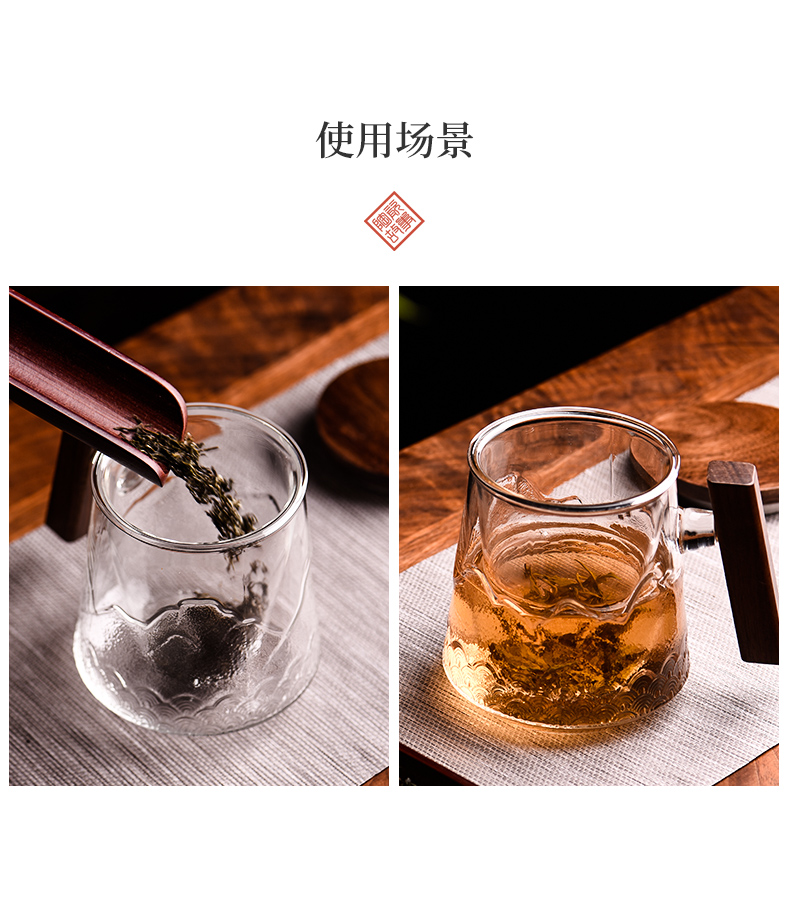 Ceramic separation story tropical resistant cover glass cup tea tea cup home office cup of filtered water cup