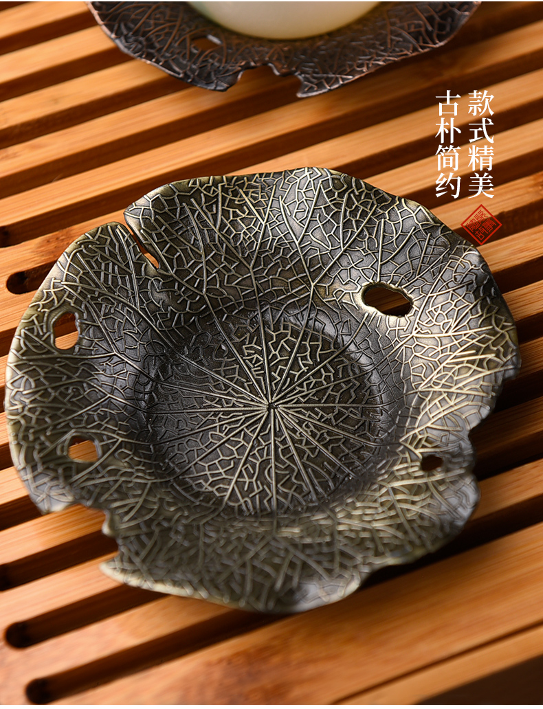 Ceramic story ideas or golden cup mat cup tray antiskid insulated pad retro kung fu tea tea accessories