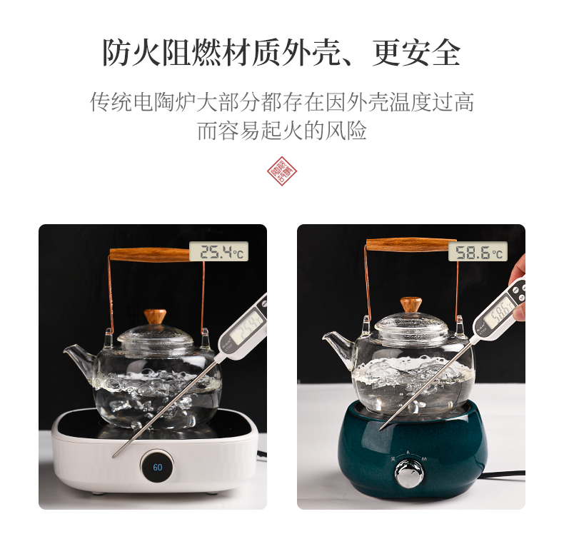 Electric TaoLu household tea stove glass tea kettle boil tea stove automatic small boil tea teapot steamer suits for