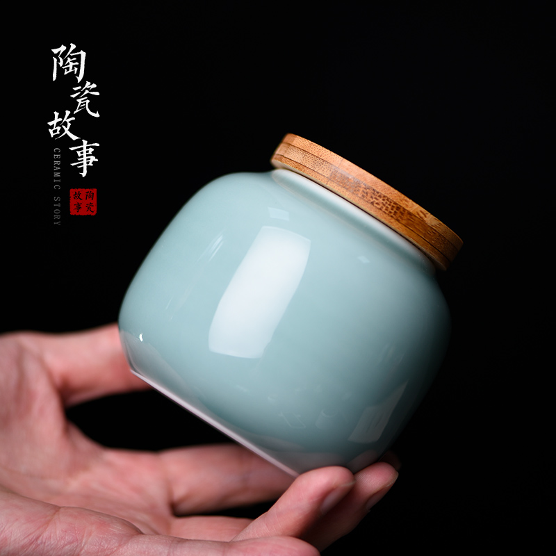 The Story of pottery and porcelain tea pu 'er tea storage tanks seal pot small portable home tea POTS